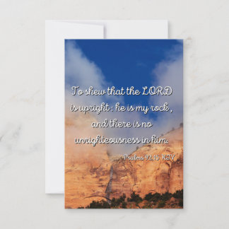 Psalms 92:15 KJV Flat Greeting Card Karte