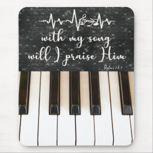 Psalms Bibel Verse mit Piano Keys Mousepad