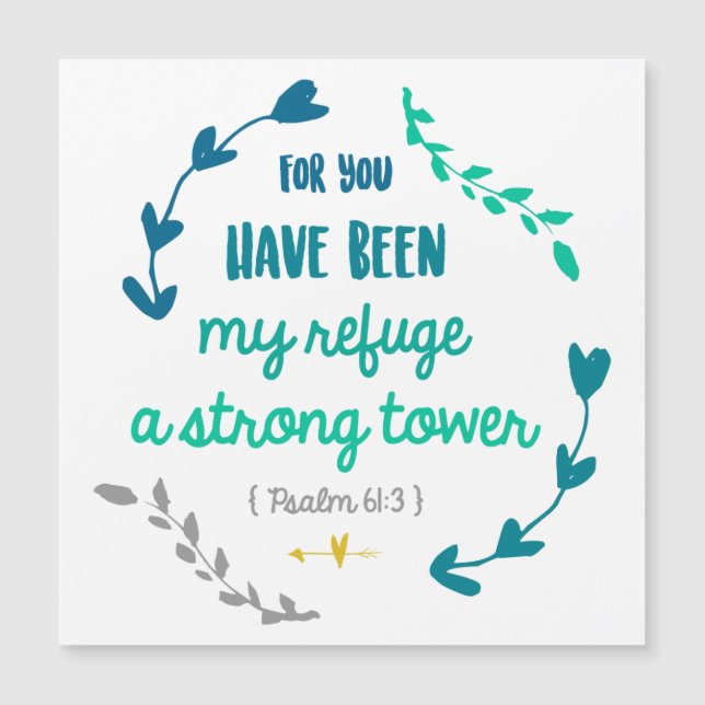 Psalms Bibel Verse Zitat Christlicher Glaubenskrie Magnetkarte (Vorderseite)