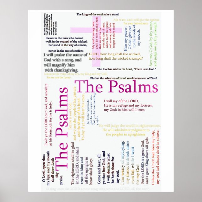 Psalms Bibeltext Poster (Vorne)
