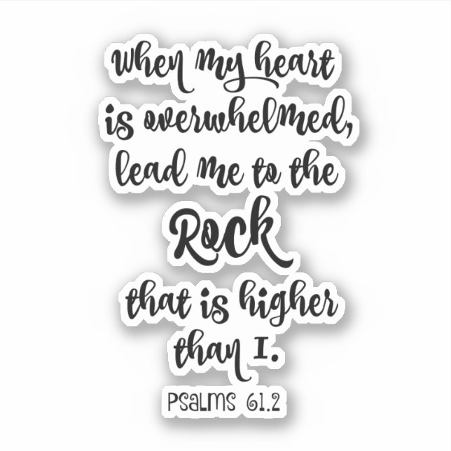 Psalms Bible Verse Aufkleber (Vorderseite)