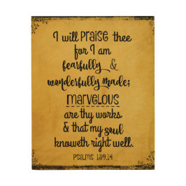Psalms Bible Verse Holzleinwand
