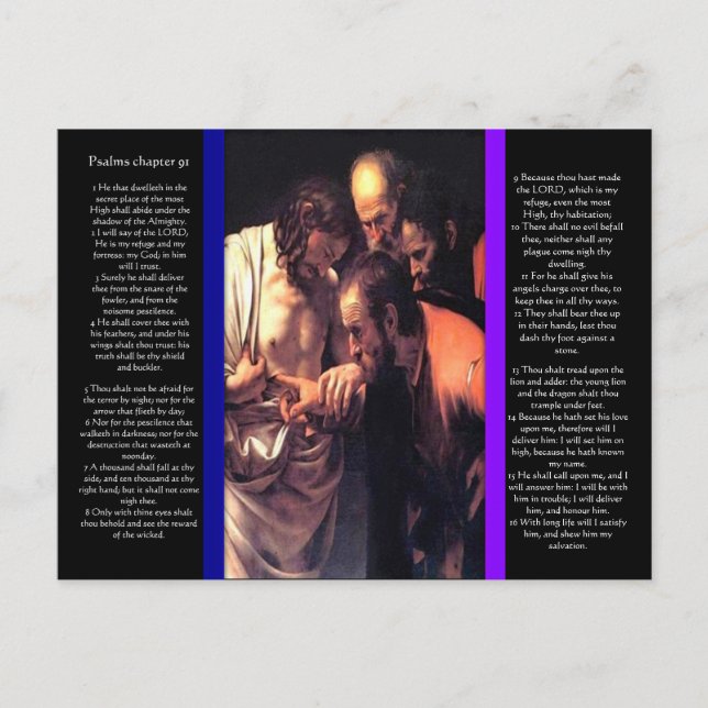 Psalms Kapitel 91 Postkarte (Vorderseite)