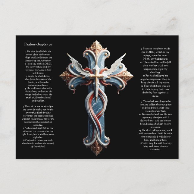 Psalms Kapitel 91 Postkarte (Vorderseite)