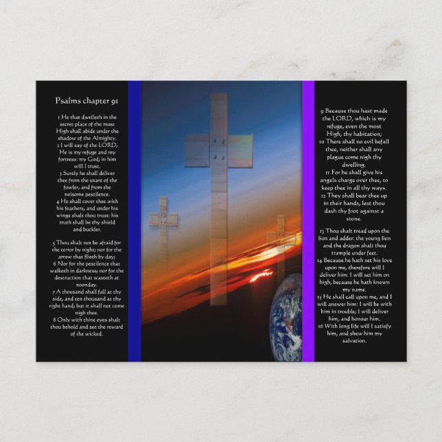 Psalms Kapitel 91 Postkarte (Vorderseite)