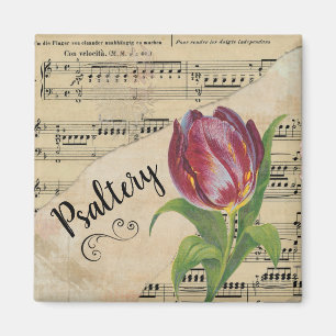 Psaltery Elegante Vintage Novelle Magnet