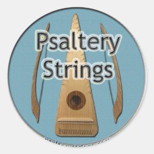 Psaltery Strings Network Strickers Runder Aufkleber