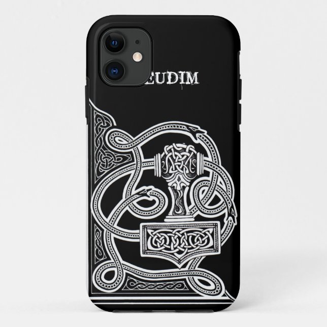 Pseudim Mjolnir Black Case-Mate iPhone Hülle (Rückseite)