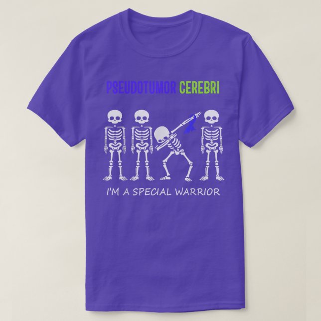Pseudotumor Cerebri Shirt Dabbing Skeletton Specia (Design vorne)