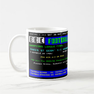 PSG Champions League Sieg Retro-Fußballbecher Kaffeetasse