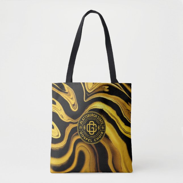PSGC-Logo mit Schwarz-Gold-Fluid-Tasche (Vorderseite)