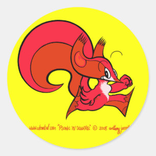 Psi-Eichhörnchenaufkleber 1 Runder Aufkleber