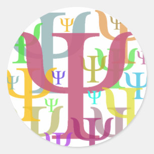 Psi Runder Aufkleber