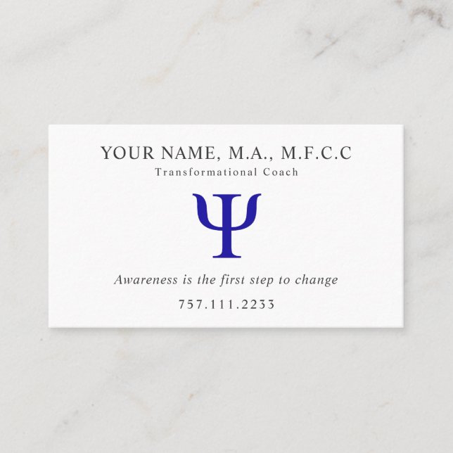 Psi-Symbol-Visitenkarte Visitenkarte (Vorderseite)