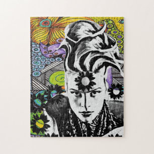 Psicodelic Pop-Frauen-Puzzlespiel Puzzle