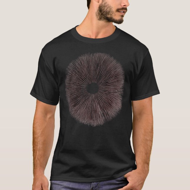 Psilocybe Cubensis Psychedelic Mushroom Spore Prin T-Shirt (Vorderseite)