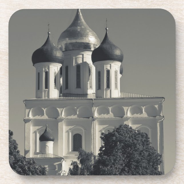 Pskov Kreml und Dreifaltigkeitskirche Getränkeuntersetzer (Vorderseite)