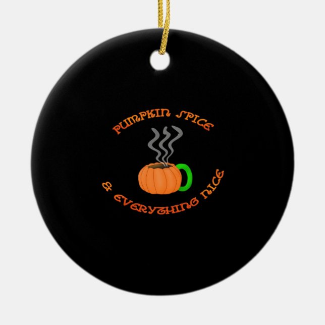 PSL Pumpkin Gewürz & Everything Nice Keramik Ornament (Vorne)
