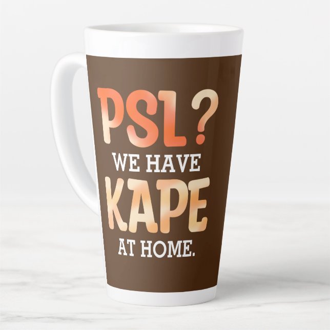 PSL vs. Kape Filipino Herbstkaffee Spaß Milchtasse (Linke Ecke)