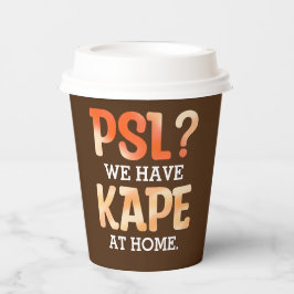 PSL vs. Kape Filipino Herbstkaffee Spaß Pappbecher