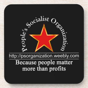 PSO URL-Logoschwarzes 2 Untersetzer