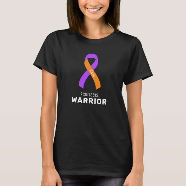 Psoriasis Ribbon Black T - Shirt (Vorderseite)