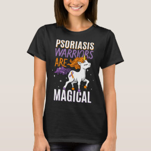 Psoriasis Warrior Magical Unicorn Orange und Laven T-Shirt