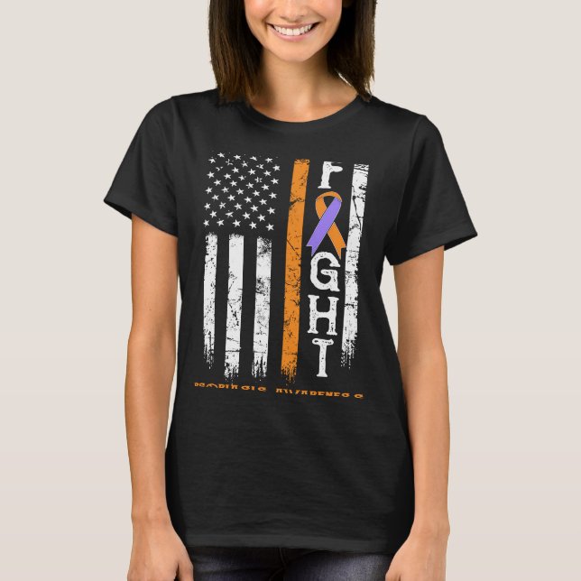 Psoriasis Warrior US-Flagge T-Shirt (Vorderseite)