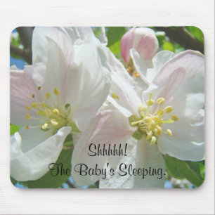 Pssst! Das Baby schläft - Mauspad Blossoms