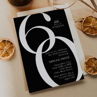 Pssst, es ist eine Überraschung: 60. Geburtstagsfe Einladung