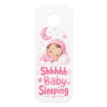 Psst Baby Girl schläft - Großes Ticket-Türhänger