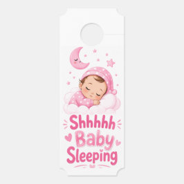 Psst Baby Girl schläft - Großes Ticket-Türhänger Türanhänger