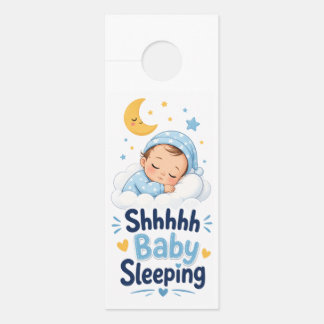 Psst Baby schläft Großer Türhänger Türanhänger