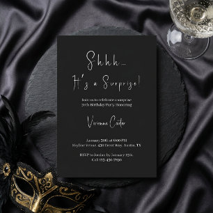 Psst, es ist eine Überraschung - Minimalistische 3 Einladung