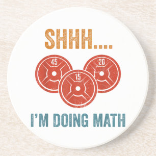 Psst, ich mache Mathe-Gewichtheber Gymer Fitnessst Getränkeuntersetzer