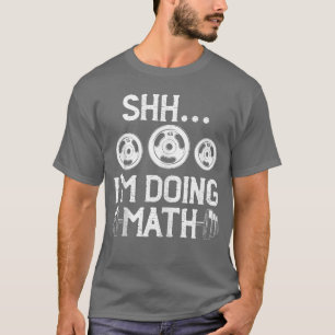 Psst, ich mache Mathe Lustig Fitness Gym Gewichte  T-Shirt