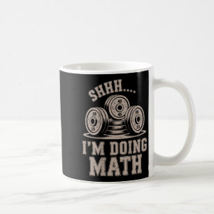 Psst, ich mache Mathe, lustiger christlicher Fitne Kaffeetasse