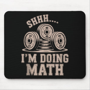 Psst, ich mache Mathe, lustiger christlicher Fitne Mousepad