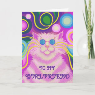 Psy-cat-delic 'Girlfriend''Groovy Geburtstagskarte Karte