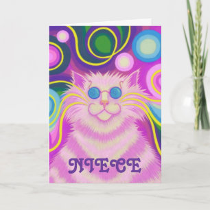 Psy-cat-delic 'Niece''Groovy Geburtstagskarte Karte