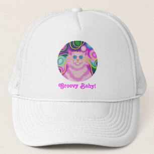 Psy-cat-delic Pink "Groovy Baby!" LKW-Hut Truckerkappe