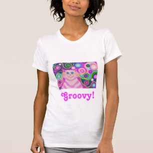 Psy-cat-delic Pink "Groovy!" T - Shirt