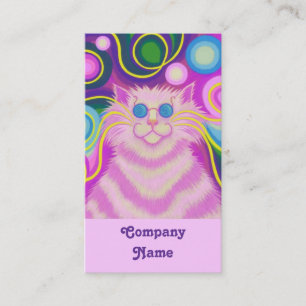 Psy-cat-delic Pink-Portrait pink Visitenkarte