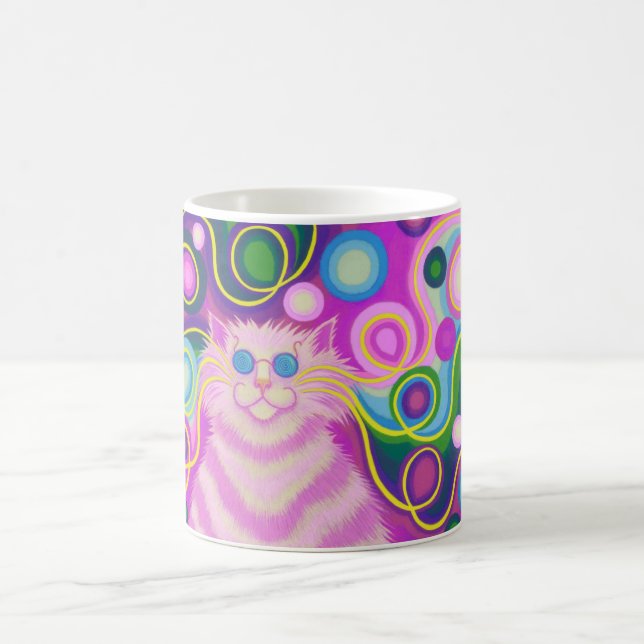 Psy-cat-delic Pink-Tasse Tasse (Mittel)