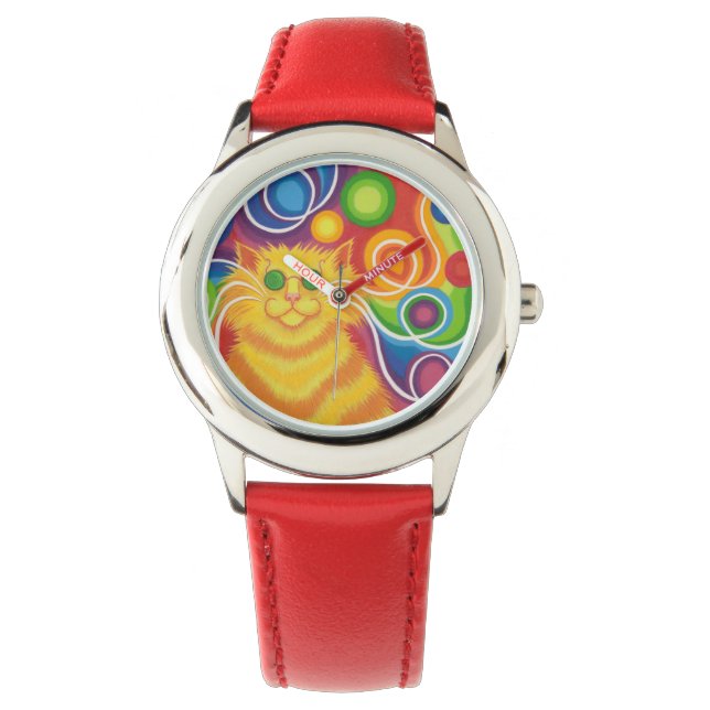 Psy-cat-delic Printwatch Armbanduhr (Vorderseite)