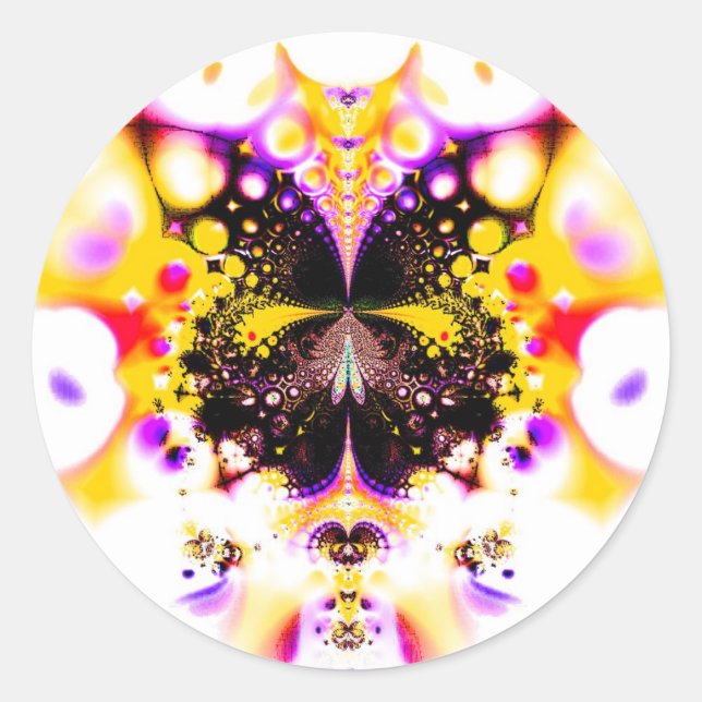 Psy Fly Runder Aufkleber (Vorderseite)