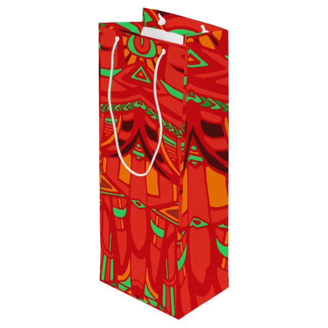 Psy wings large gift bag geschenktüte für weinflaschen (Rückseite Schrägansicht)