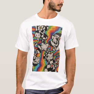 Psycadellic Happy Traurig Wütend Gesichter T-Shirt