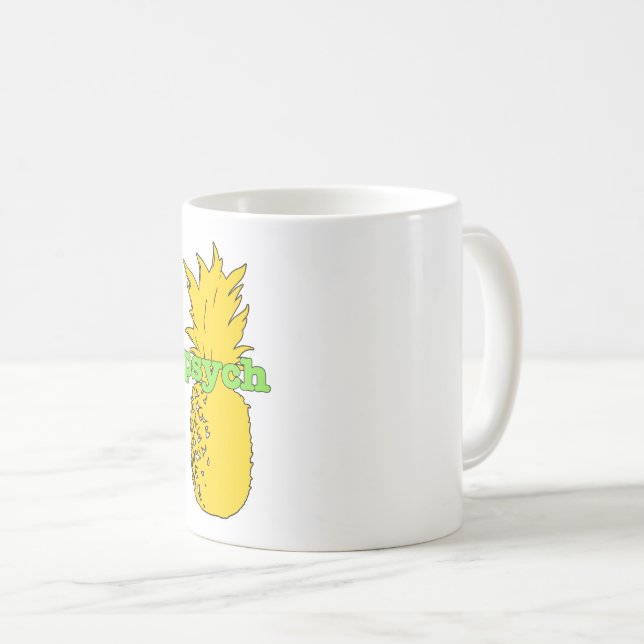 Psych Ananas-Tasse Kaffeetasse (VorderseiteRechts)