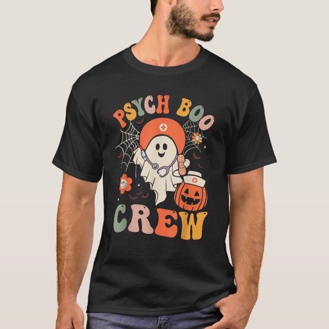 Psych Boo Crew Nurse Funny Halloween Easy Costume  T-Shirt (Vorderseite)